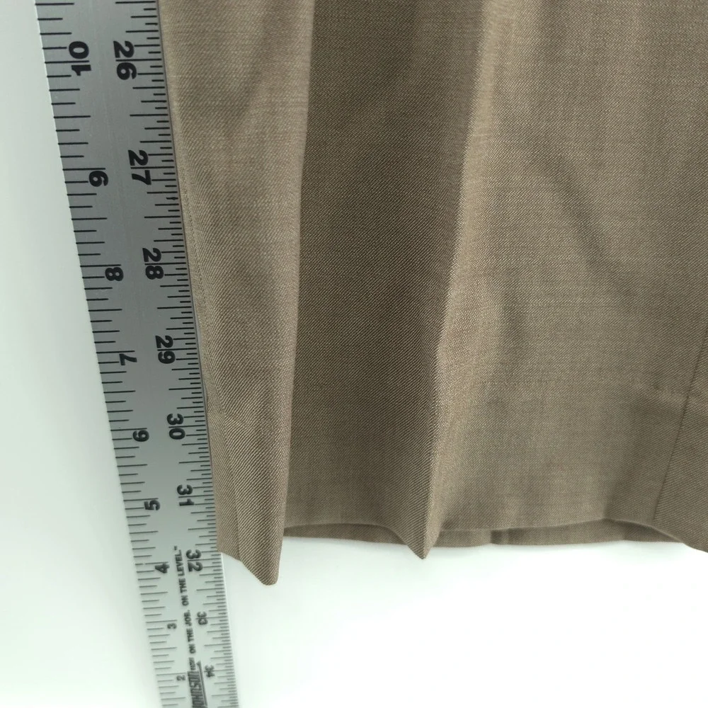Jos A Bank Mens Traveler Pants Wool Blend Brown 40x32 Slim Fit Wrinkle Resistant